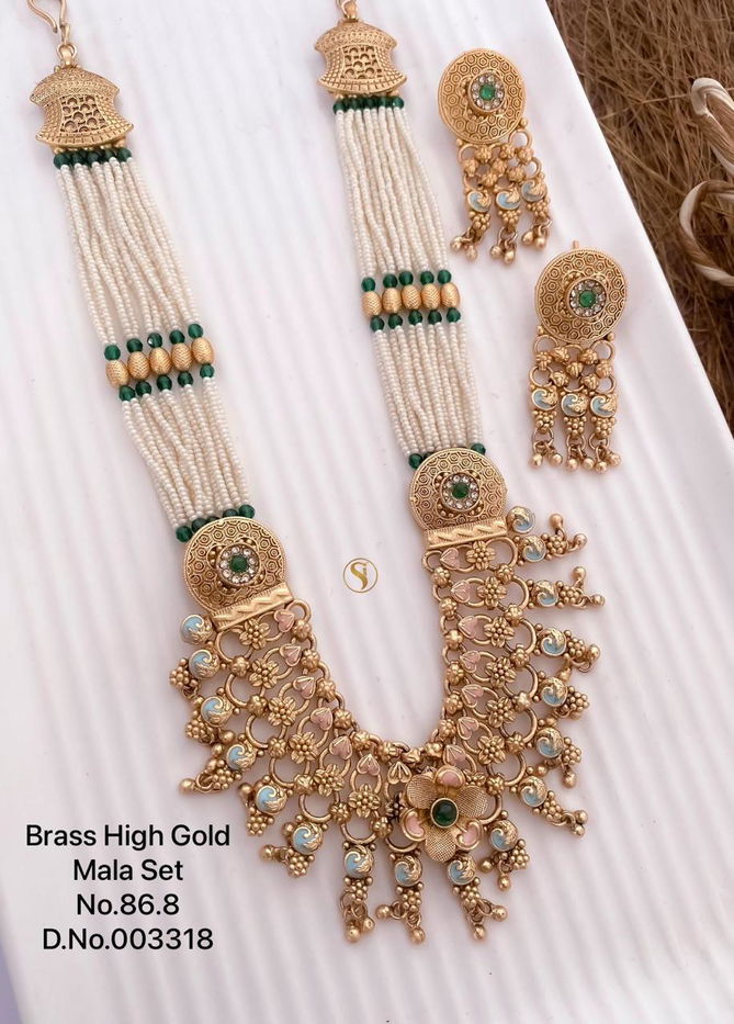 2 Brass High Gold Mala Set Bridal Jewellery Wholesale Price In Surat
